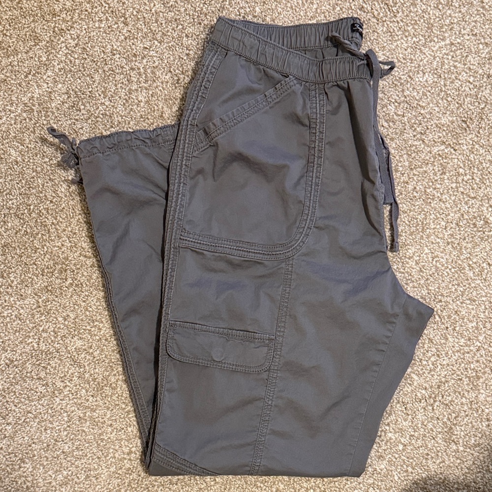 Women's Gray Wide Leg Cargo Pants Size XL